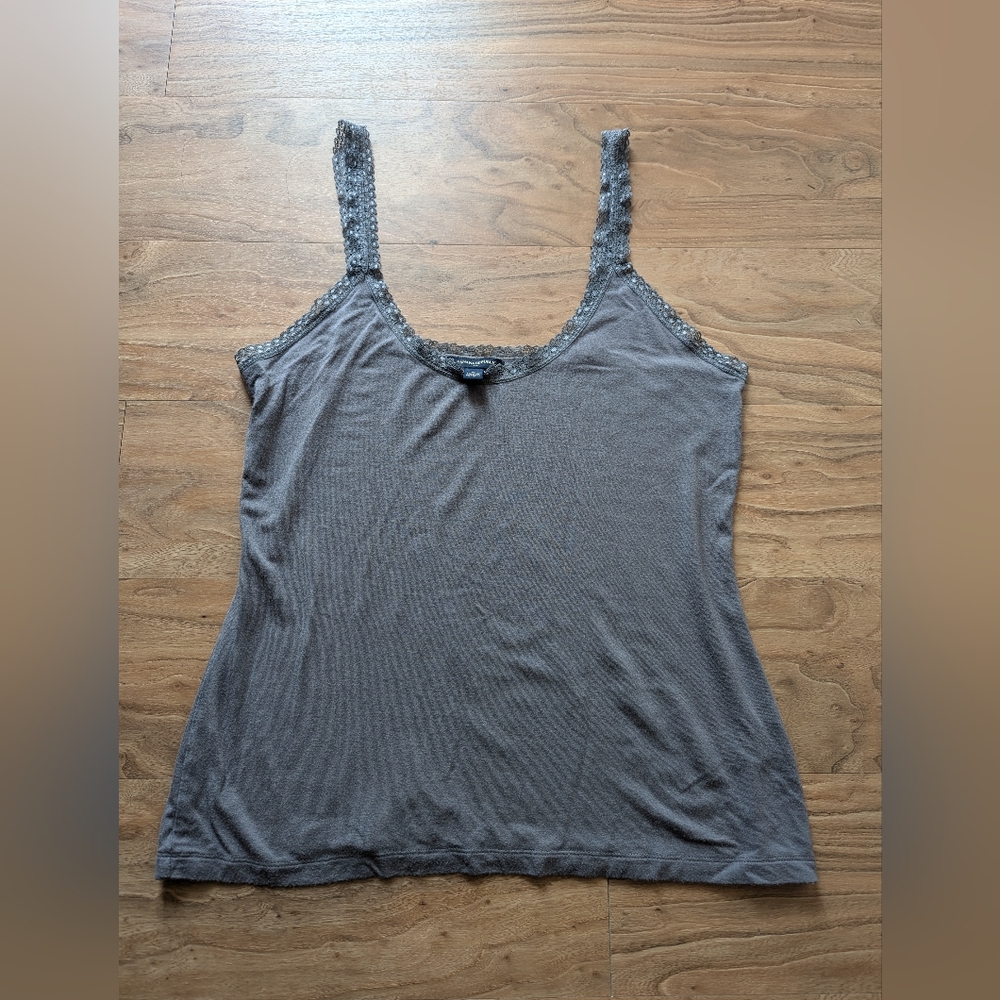 Banana Republic Gray Lace Trim Camisole